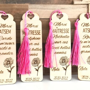 Marcapáginas personalizado de madera de arce (Regalo para el Día de la Madre, Niñera, Ama, Atsem, Abuela, Madrina...)