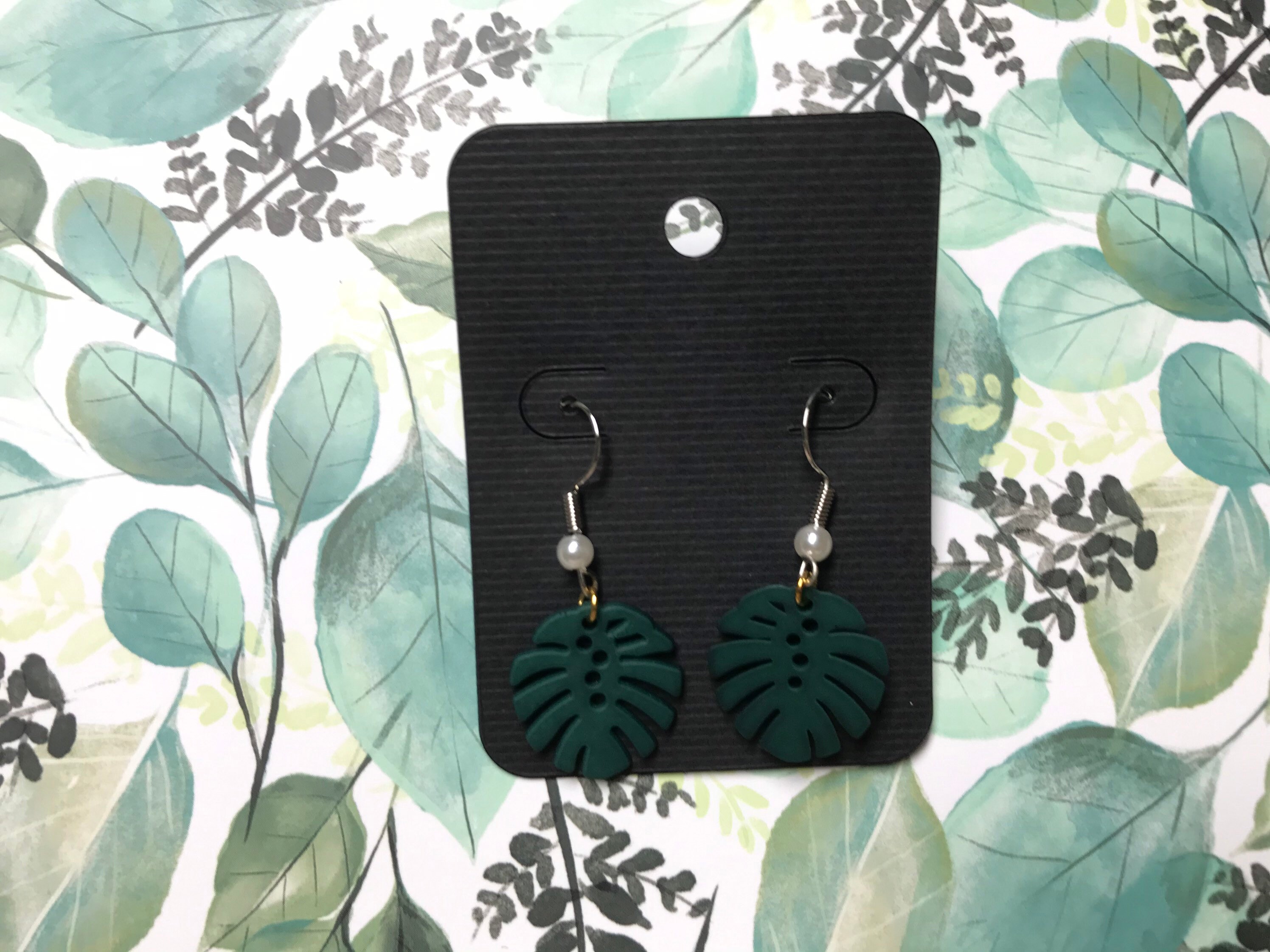 Palm Leaf Earrings Etsy