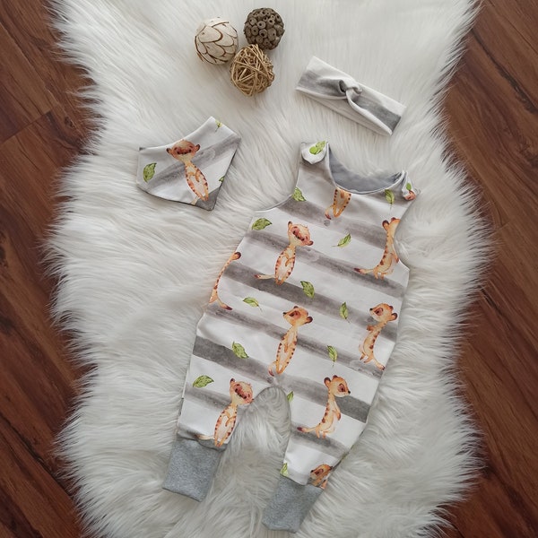 Strampler Babyset Unisex mit Erdmännchen