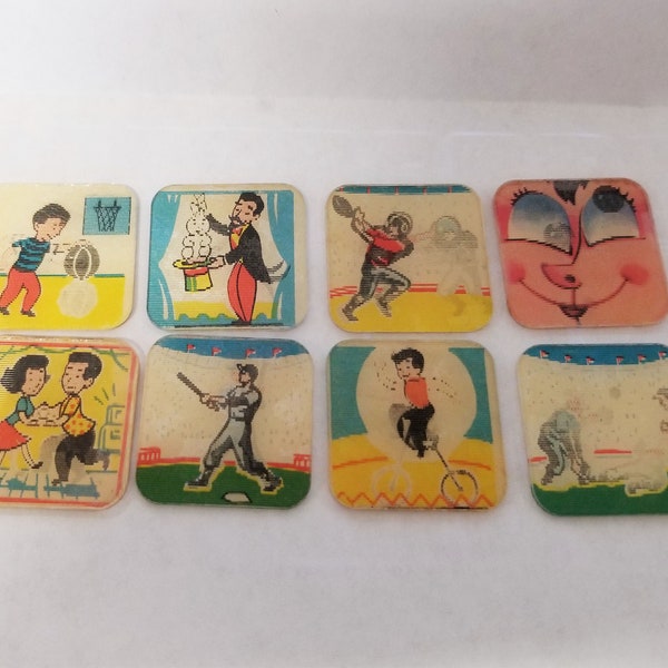 Cracker Jack FLICKER TILT Lenticular Card toy prize CHOOSE winking baseball magician football