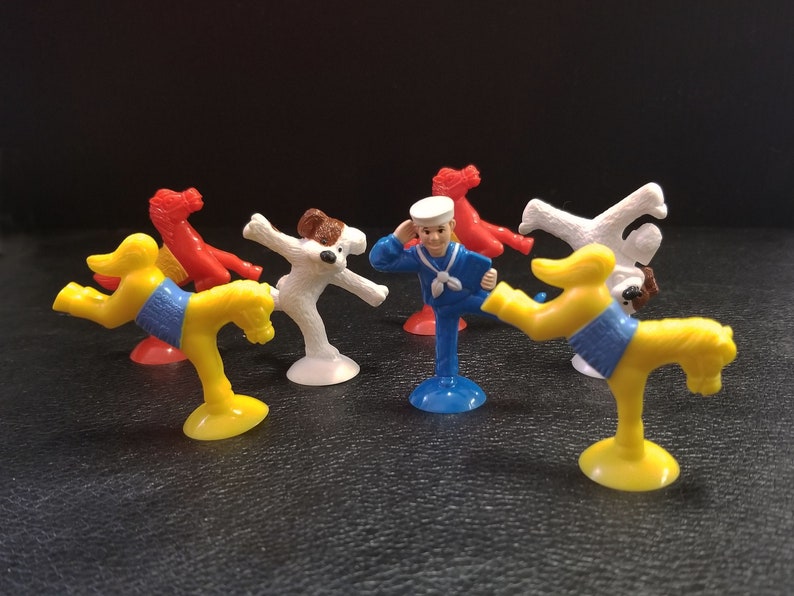 Cracker Jack Prize Sailor Jack and Bingo Plus Horse Toy Figures With