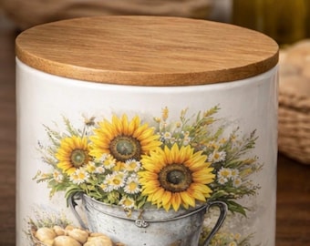 Sunflower Ceramic Canister Set - 1999 Susan Winget - Kitchen