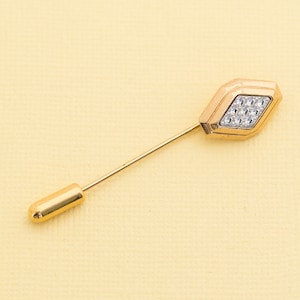 Vintage Gold Tone Rhinestone Stickpin by Avon i16