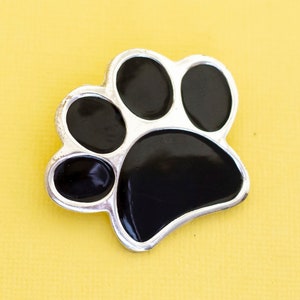 Vintage Black Paw Brooch i28