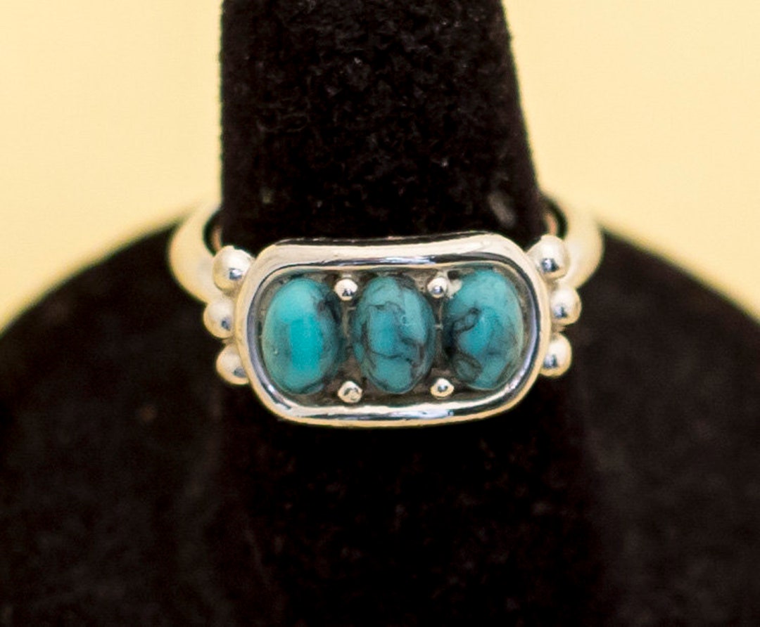 Vintage Turquoise Ring Size 6.5 by Avon I6 - Etsy