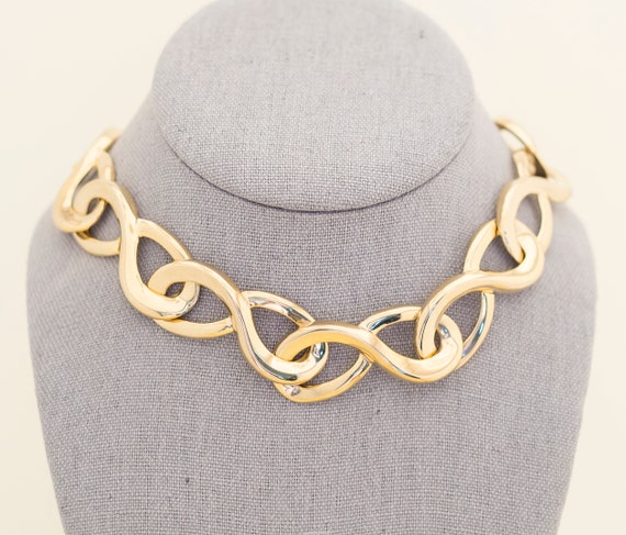 Vintage Boho Gold Tone Chain Necklace 18 Inches i… - image 3