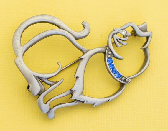 Jj's Vintage Elegant Cat Brooch I28 - Etsy