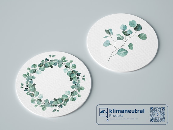 Sous-verre à Bière Eucalyptus · Inscriptible · Décoration De Table