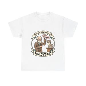 Pawlows Katze T-Shirt – Lustiges Internet-Witz-Shirt, süßes virales Katzen-Shirt, Geschenk für Meme-Liebhaber und Katzenfans