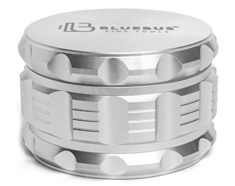 Large 3" Silver Aluminum Grinder with Pollen Catcher