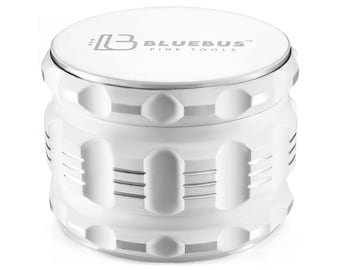 GAC Ceramic Grinder White Premium Non-Stick 4 Piece - Large 2.5" Spice and Herb Grinder Herb Crusher by BLUE BUS