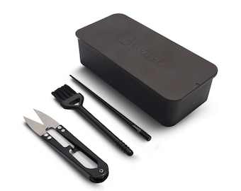 BlueBus Fine Tools Rolling Tool Box: Mini Scissors, Brush & Stick