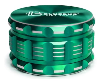 Green Aluminum Herb Grinder with Pollen Catcher - 3.5" Extra Large