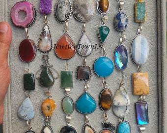 Mystery Pack of Pendant, Gemstone Pendants, Bulk Pendant Lot, Wholesale Pendant Lot, Chunky Pendants, Statement Pendants, Mother's Day Gifts