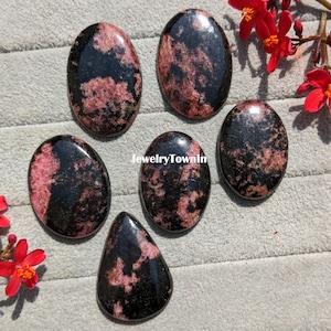Bestseller natuurlijke roze rhodoniet cabochon, rhodoniet edelsteen voor het maken van sieraden voor vrouwen, mix vorm en grootte groothandel, cabochons
