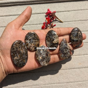 Cabochão de ágata turca natural de qualidade AAA+, lote de atacado de cabochões de ágata turca em formato misto, pedra para fazer joias, pedra preciosa solta