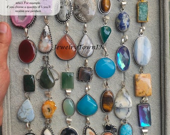 Mystery Pack of Pendant, Gemstone Pendants, Bulk Pendant Lot, Wholesale Pendant Lot, Chunky Pendants, sold by piece, Mother's Day Gifts