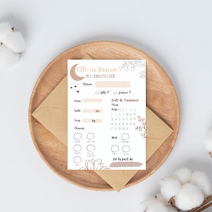 A6 Baby Prognosis Poster / Gender Reveal / Baby Shower