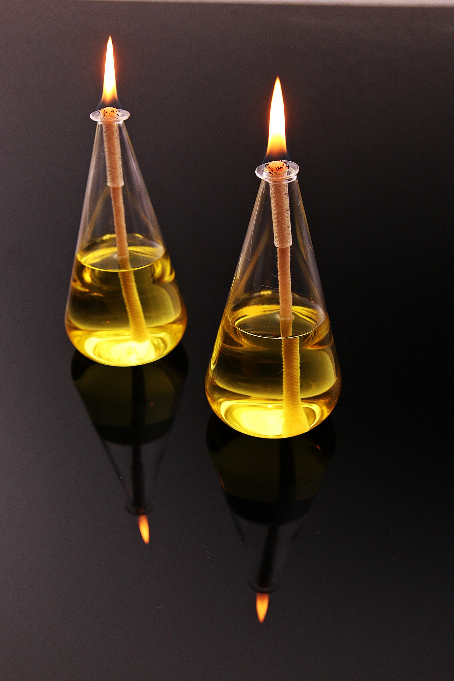 Conic Decor Oil Candle Lamp Blown Glass Candle Lamp Etsy