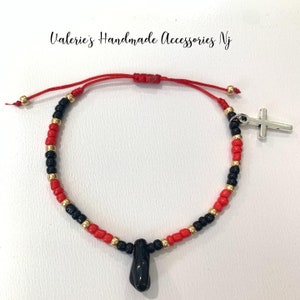 Newborn protection azabache bracelet, st Benedict baby bracelet, baby protection bracelet.