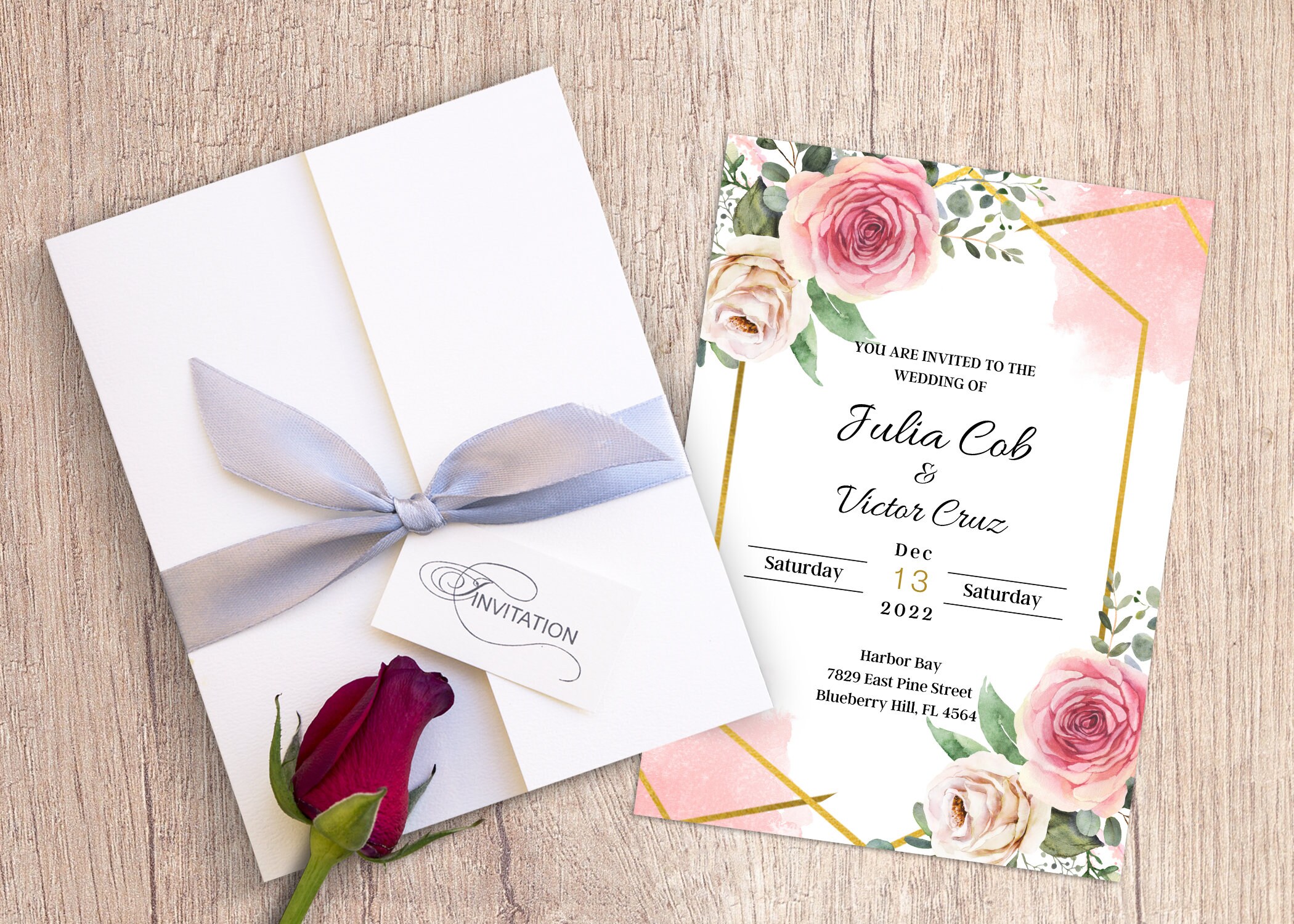 Invitaciones electrónicas de boda / E invitación / Invitación Etsy