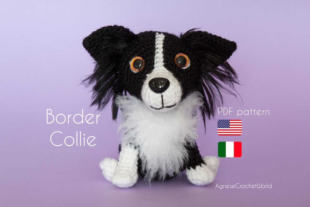 Border Collie Crochet Amigurumi Pattern Pdf Tutorial Etsy