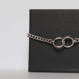 Two Circles Silver Bracelet Valentines day Charm Bracelet Friendship Bracelets Custom Bracelet Best Friend Gift Schmuck Armband