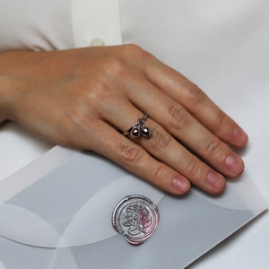 Silber Ring Valentinstag Stapelringe Handgemachte Ringe Angst Ring Beste Freundin Geschenk für Sie Silberling Schmuck