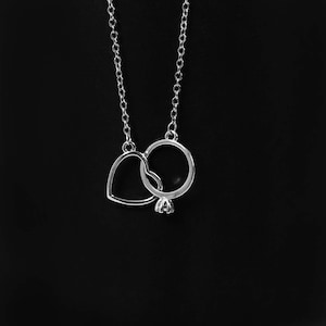 Anillo de corazón Collar de plata Día de San Valentín Mejor amigo Collar de regalo para mamá Mejor amigo Collar de boda Silberling Schmuck