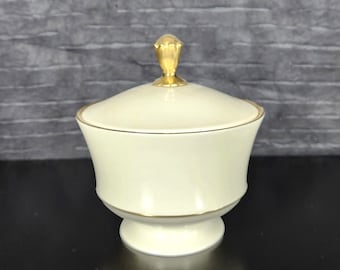 Lenox Footed Sugar Bowl/Candy Dish with 24 K Gold Rim (New, Original Label)