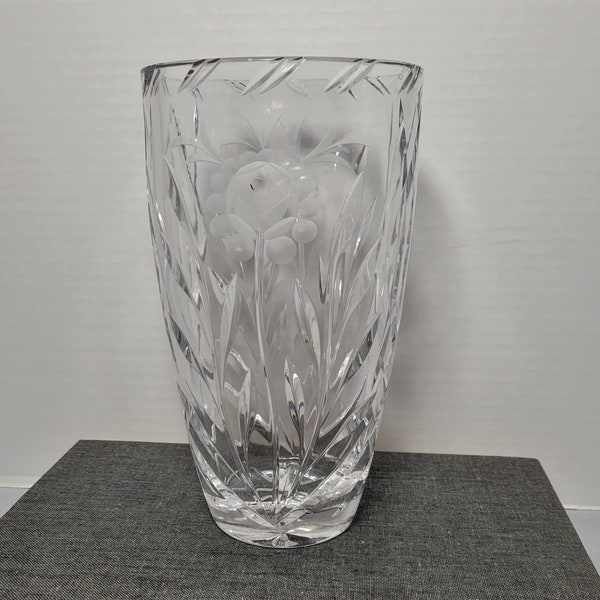 Heavy Crystal Vase Etsy