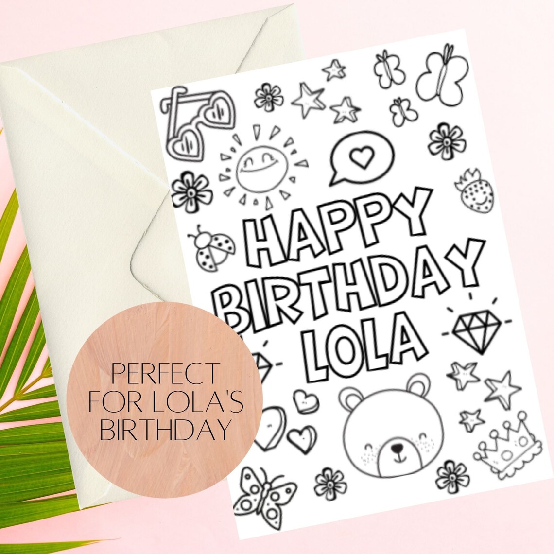 Printable Happy Birthday Lola Card For Filipino Grandma Etsy