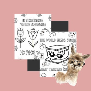 Teacher Appreciation Printable Coloring Sheets for a Special Thank You ...
