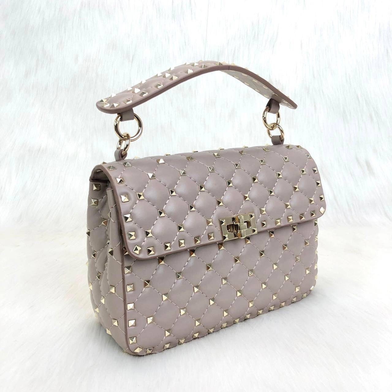 Rockstud Spike Bag Medium 100 Real Leather Etsy