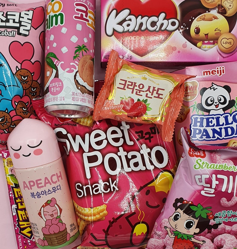 Pink Korean Snack Box Great Value Etsy