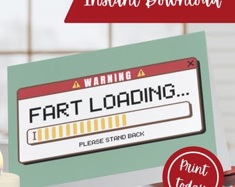 Christmas Elf Fart Loading Prank Card: Funny Joke Prop Set Up Idea (Digital Download)