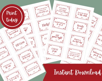 Christmas Elf Idea Cards | Daily Activity Notes (Digital Download)