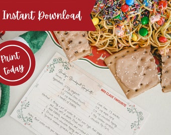 Elf Movie Breakfast Pasta Recipe Card | Buddy's Spaghetti (Digital Download)