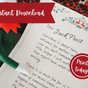 Welcome Back Letter from the Christmas Elf this December | Santa Mail Arrival Note From The North Pole | DIGITAL DOWNLOAD & PRINT At Home