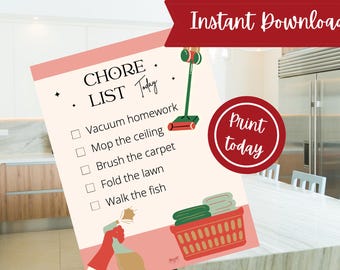 Christmas Elf Silly Chore List | Printable Prop | Cheeky idea | Funny To Do | Daily Task Planner | Prank Letter | Xmas Checklist For Kids