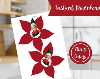 Christmas Elf Poinsettia Flower Costume | Printable Prop Idea (Digital Download)