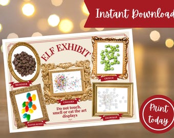 Elf Exhibit Printable | Naughty Poop Museum Prop (Digital Download)