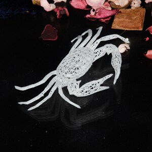 Artystyczna figura Raka jako dekoracja znaku zodiaku | Elegancki mebel o nowoczesnym wyglądzie | Idealna mała statua kraba do domu