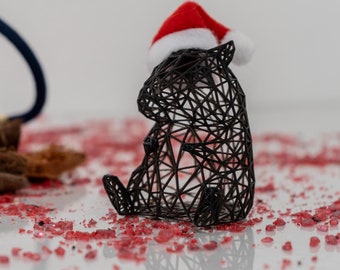 Cute Christmas hamster | Hamster with Santa hat | Nagger with hat as a Secret Santa gift for a work colleague