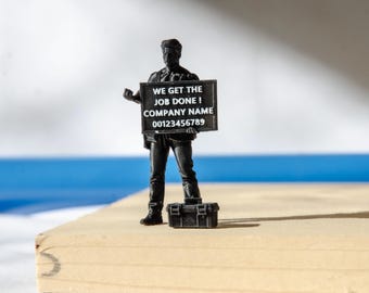 3D Business or Calling Card - Sexy Craftsman with individual Text - Custom Advertising Gift