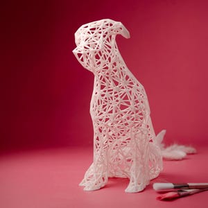 Stylish Pitbull Decor Statue| Contemporary Wire Art for Dog Lovers | Perfect Apartment Gift | Gird Sculpture | Modern Canine Design