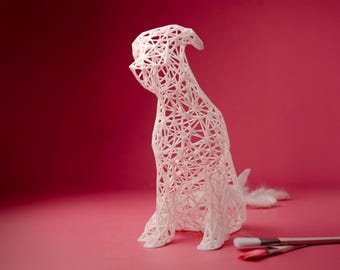 Stylish Pitbull Decor Statue| Contemporary Wire Art for Dog Lovers | Perfect Apartment Gift | Gird Sculpture | Modern Canine Design