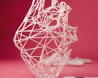 Anatomical Heart Sculpture | Geometric Art | Handmade Medical Decor | Perfect for Doctors and Science Lovers | Cardiovascular Sculpture