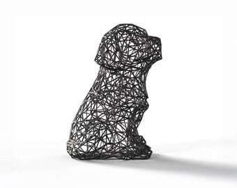 Charming Puppy Sculpture | Lovable Canine Figurine | Heartwarming Tabletop Keepsake | Ideal Gift for Dog Lovers | Available in Black & White