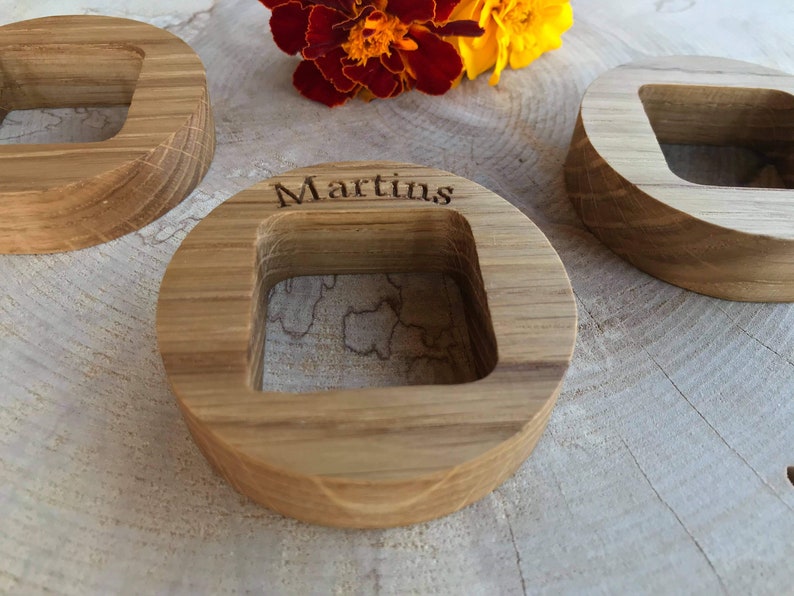 Personalized Oak Max 72% OFF A surprise price is realized wood rings holders napkin